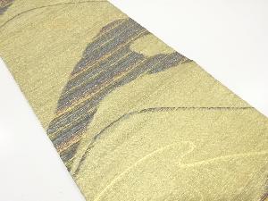 遠山に霞模様織り出し　袋帯